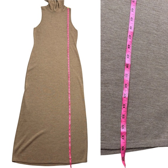 Reformation x Kacey Musgraves Simone Regenerative Wool Sweater Dress Camel XL - Picture 12 of 12